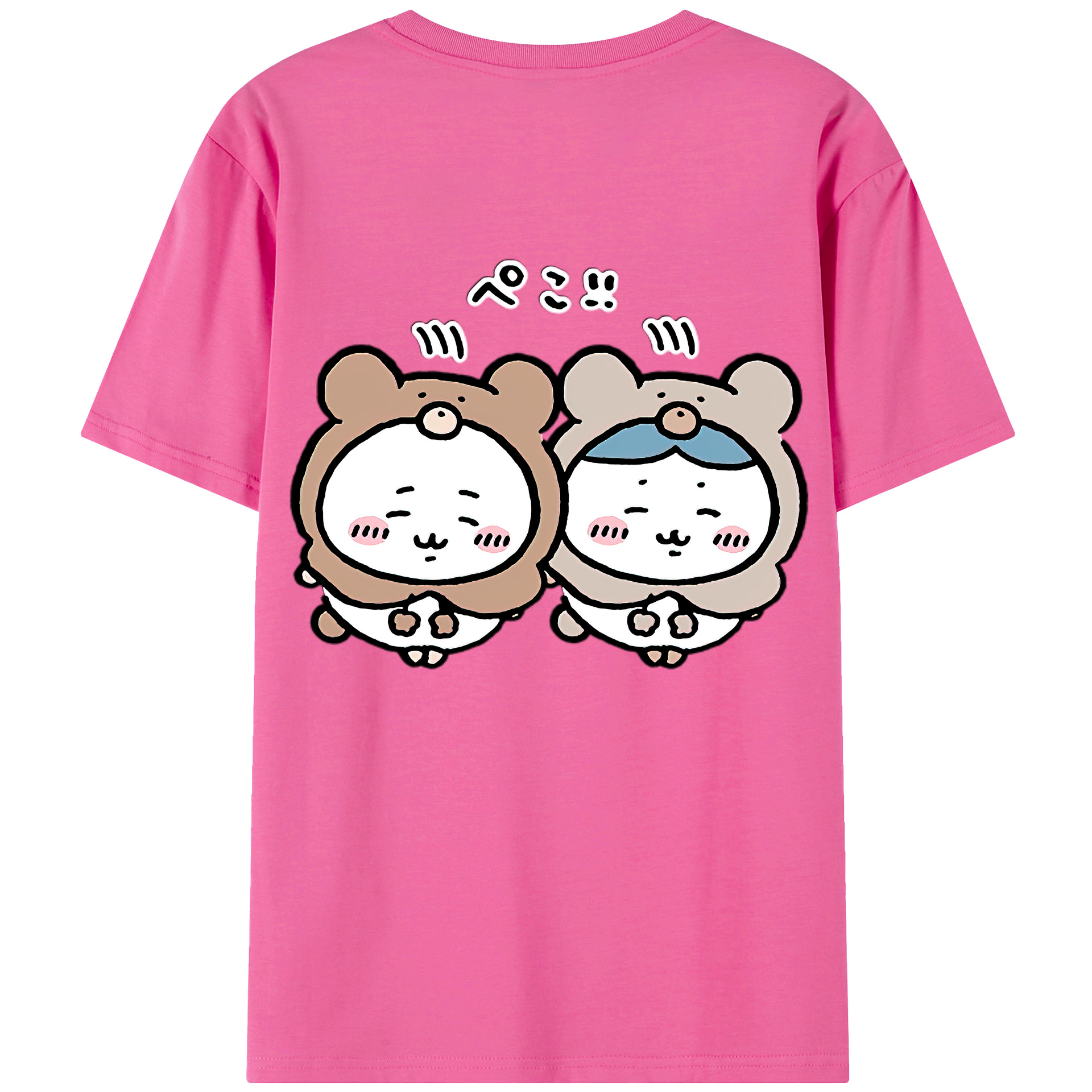 （画像用） ちいかわ ハチワレ Chii-kawa hachiware レディース半袖Tシャツ(バックプリント)